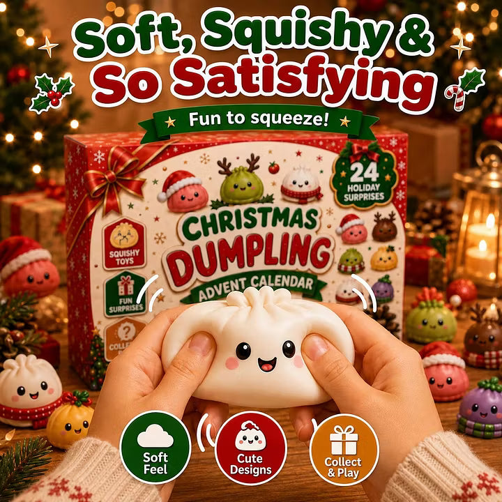 🎅 CHRISTMAS SPECIAL 50%OFF🔥 | 24 Days of Mini Squishies –🎄 Cute 2026 Advent Calendar with Daily Dumpling Surprises🎁