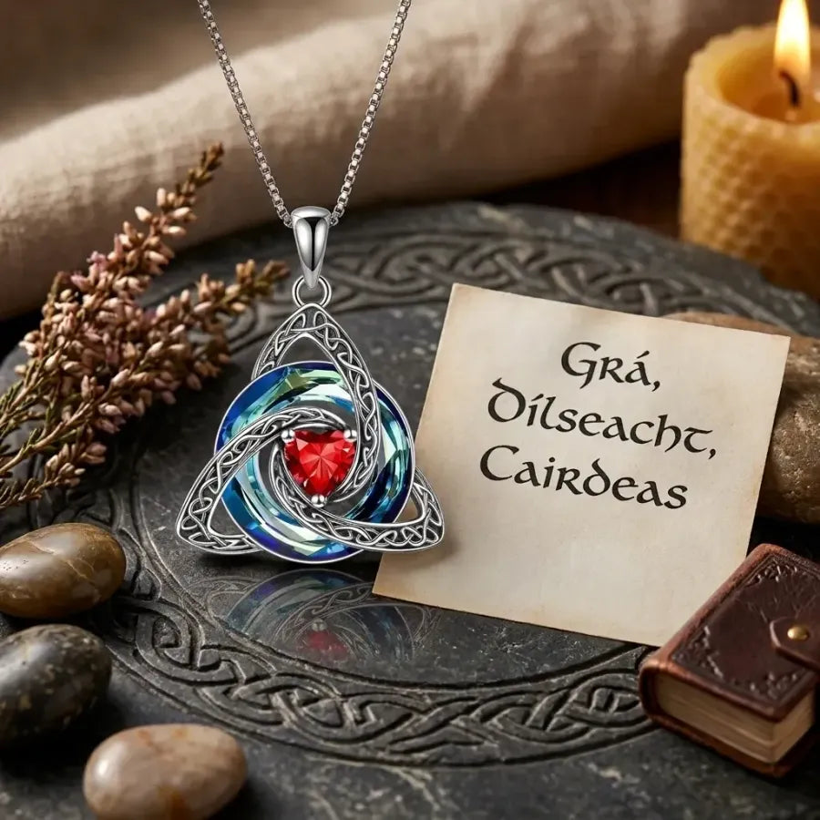🔥LAST DAY 50% OFF - ✝️Birthstone Celtic Trinity Knot Necklace ✨