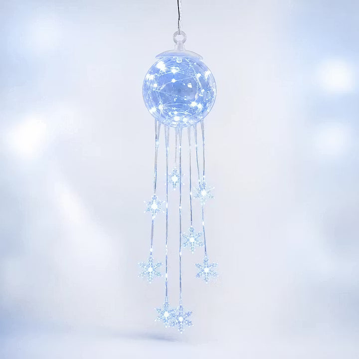 ⛄Winter Magic Snowflake Cascade – LED Hanging Christmas Ornament❄️