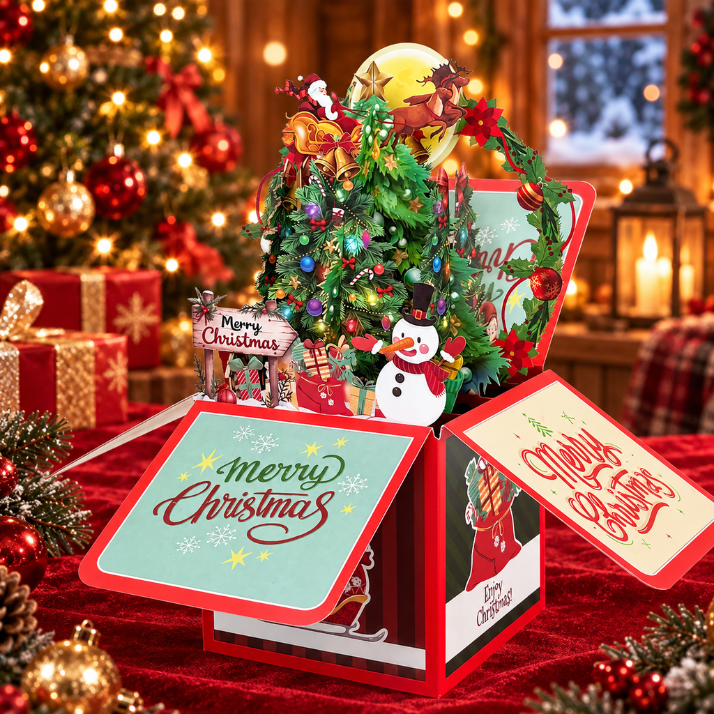 ⏰LAST DAY 50% OFF 🎄Handmade 3D Christmas Money Card – Pop-Up Holiday Card with Cash Envelope & Messa