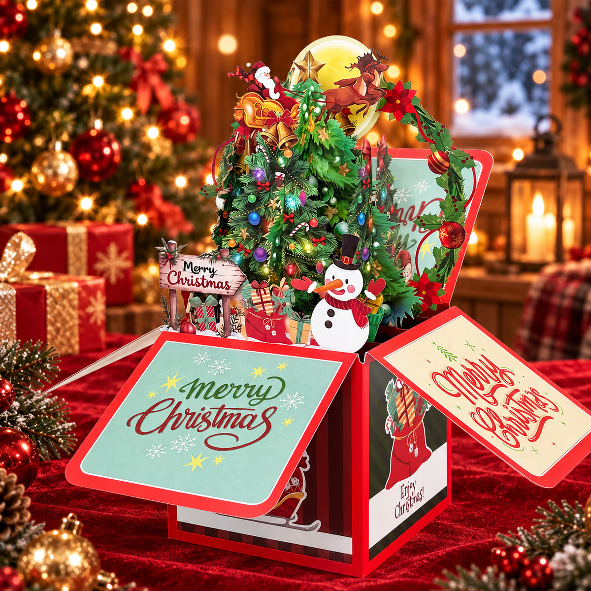 ⏰LAST DAY 50% OFF 🎄Handmade 3D Christmas Money Card – Pop-Up Holiday Card with Cash Envelope & Messa