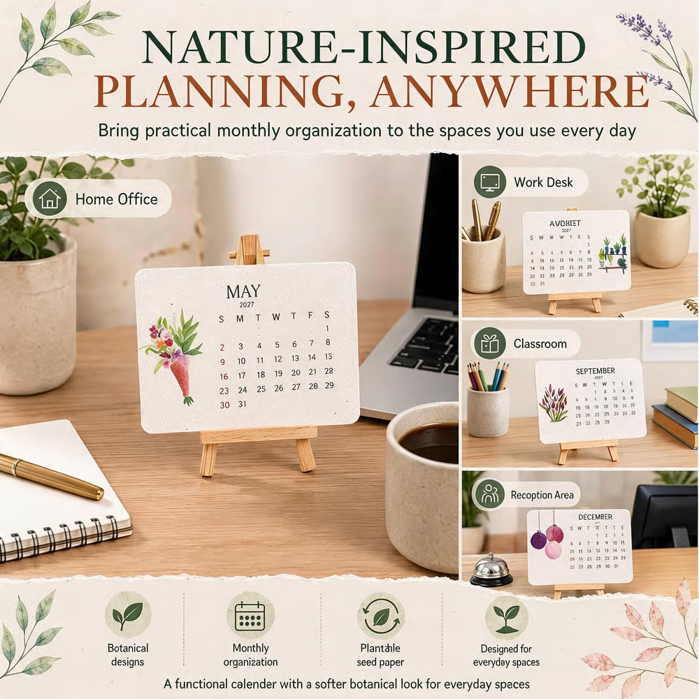 🌱Eco-Friendly Plantable "Timeless" Seed Calendar 2027 ✨ Plan•Plant•Grow•Enjoy