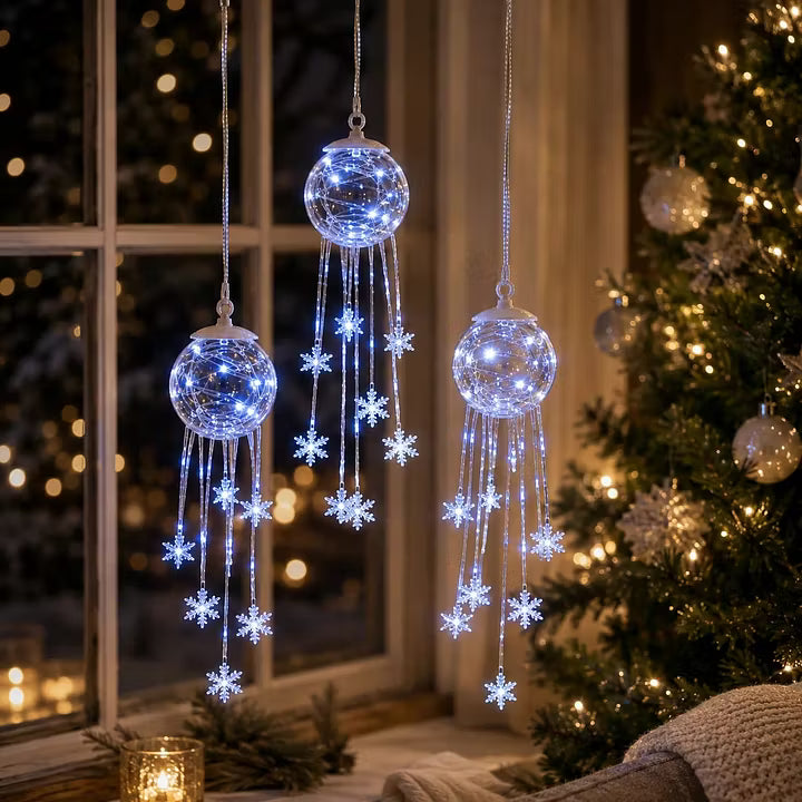 ⛄Winter Magic Snowflake Cascade – LED Hanging Christmas Ornament❄️