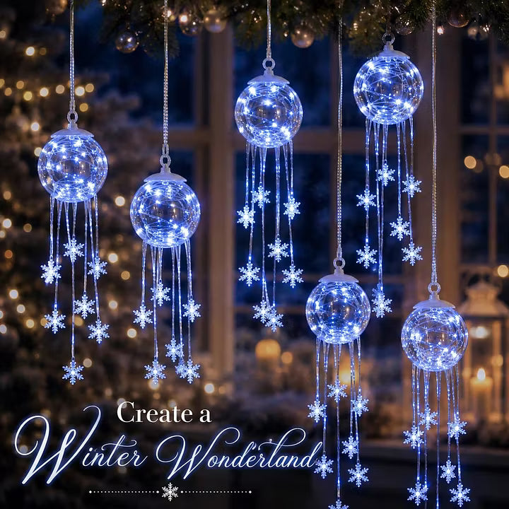 ⛄Winter Magic Snowflake Cascade – LED Hanging Christmas Ornament❄️