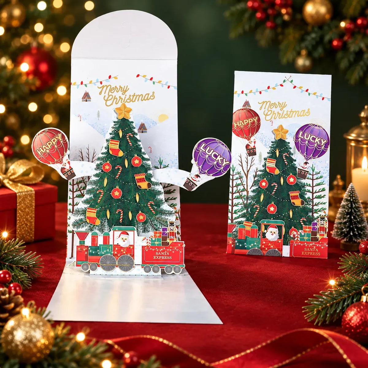 ⏰LAST DAY 50% OFF 🎄Handmade 3D Christmas Money Card – Pop-Up Holiday Card with Cash Envelope & Messa