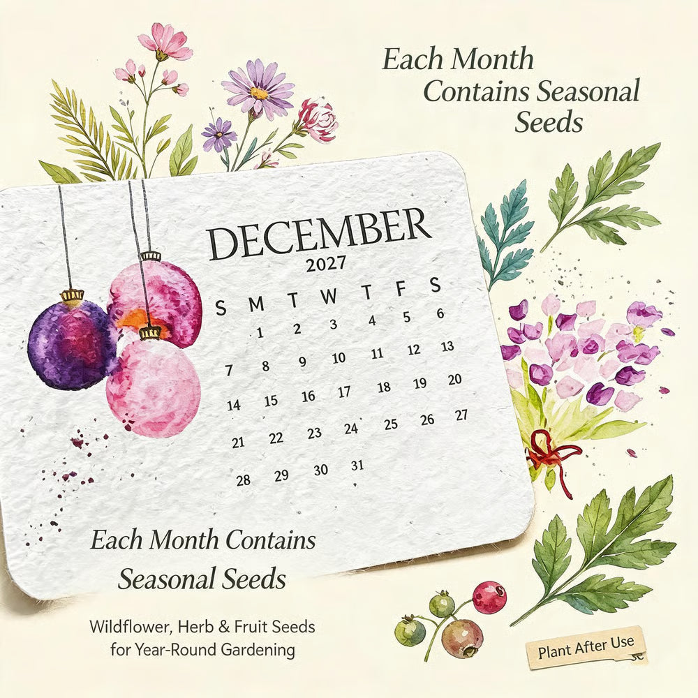 🌱Eco-Friendly Plantable "Timeless" Seed Calendar 2027 ✨ Plan•Plant•Grow•Enjoy