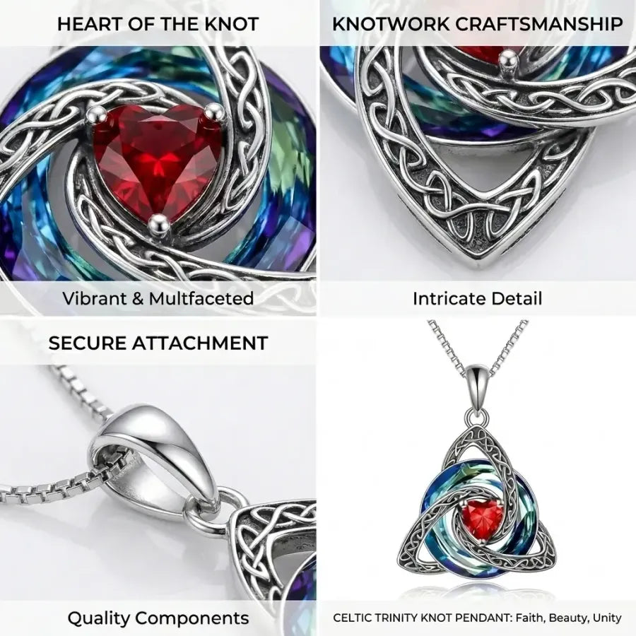 🔥LAST DAY 50% OFF - ✝️Birthstone Celtic Trinity Knot Necklace ✨