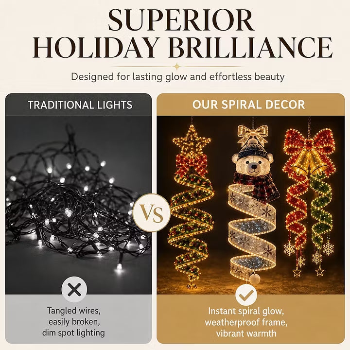 🎄Christmas Magic Spiral Hanging LED Light Collection