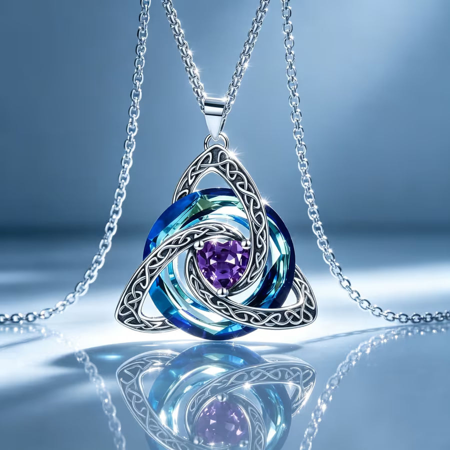 🔥LAST DAY 50% OFF - ✝️Birthstone Celtic Trinity Knot Necklace ✨