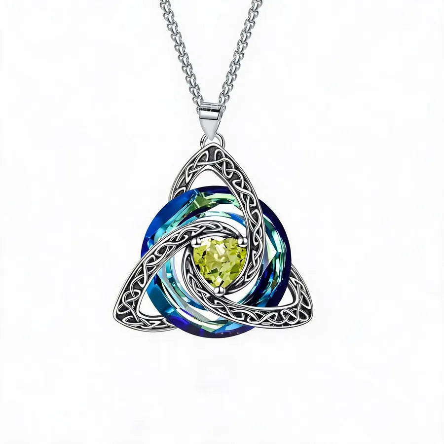 🔥LAST DAY 50% OFF - ✝️Birthstone Celtic Trinity Knot Necklace ✨