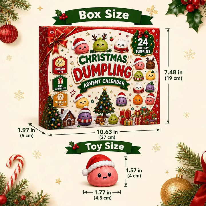 🎅 CHRISTMAS SPECIAL 50%OFF🔥 | 24 Days of Mini Squishies –🎄 Cute 2026 Advent Calendar with Daily Dumpling Surprises🎁