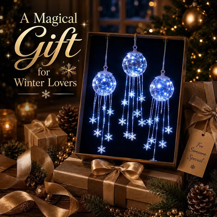 ⛄Winter Magic Snowflake Cascade – LED Hanging Christmas Ornament❄️