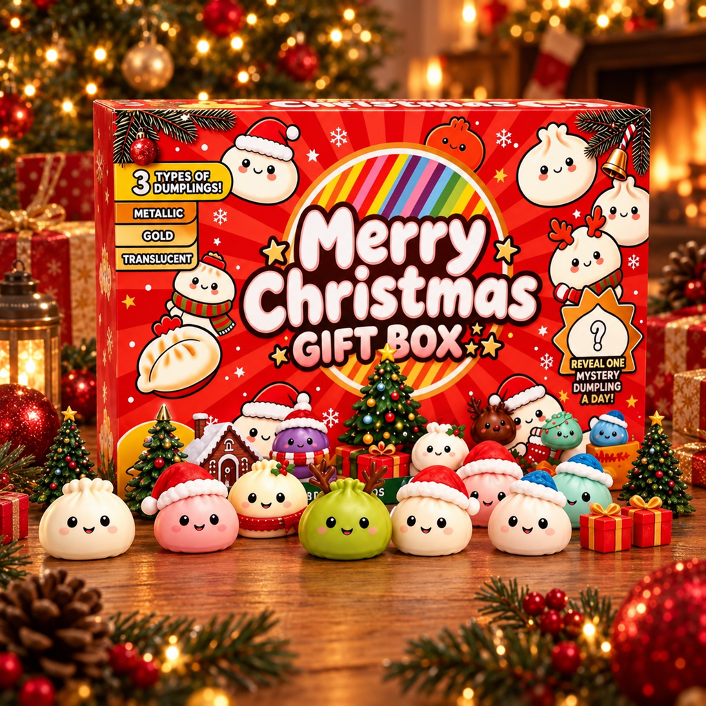 🎅 CHRISTMAS SPECIAL 50%OFF🔥 | 24 Days of Mini Squishies –🎄 Cute 2026 Advent Calendar with Daily Dumpling Surprises🎁