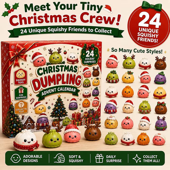 🎅 CHRISTMAS SPECIAL 50%OFF🔥 | 24 Days of Mini Squishies –🎄 Cute 2026 Advent Calendar with Daily Dumpling Surprises🎁