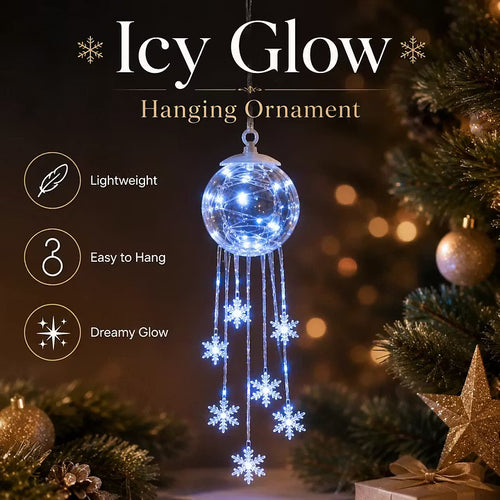 ⛄Winter Magic Snowflake Cascade – LED Hanging Christmas Ornament❄️