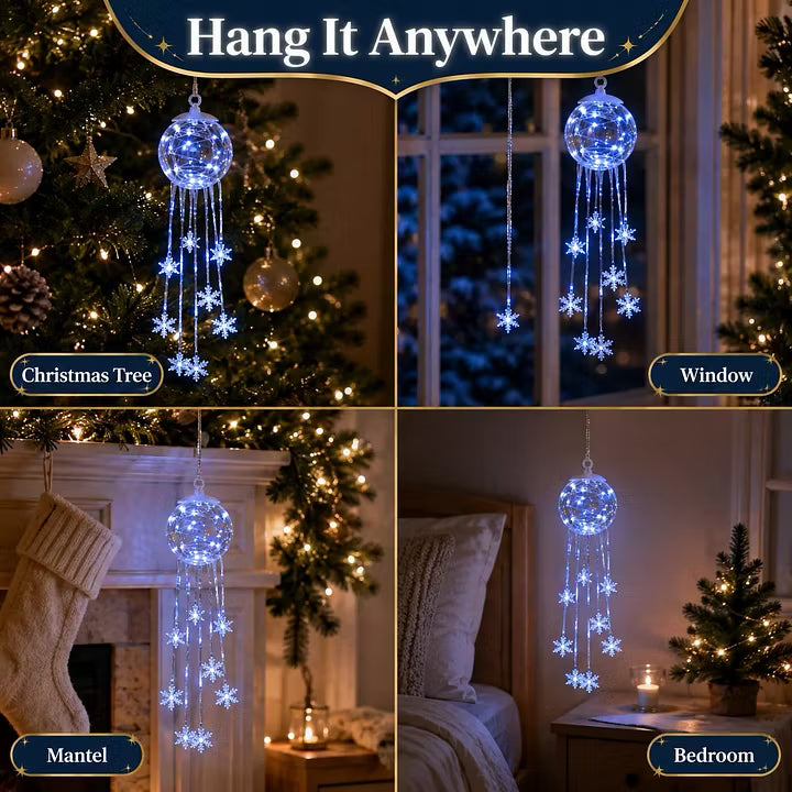 ⛄Winter Magic Snowflake Cascade – LED Hanging Christmas Ornament❄️