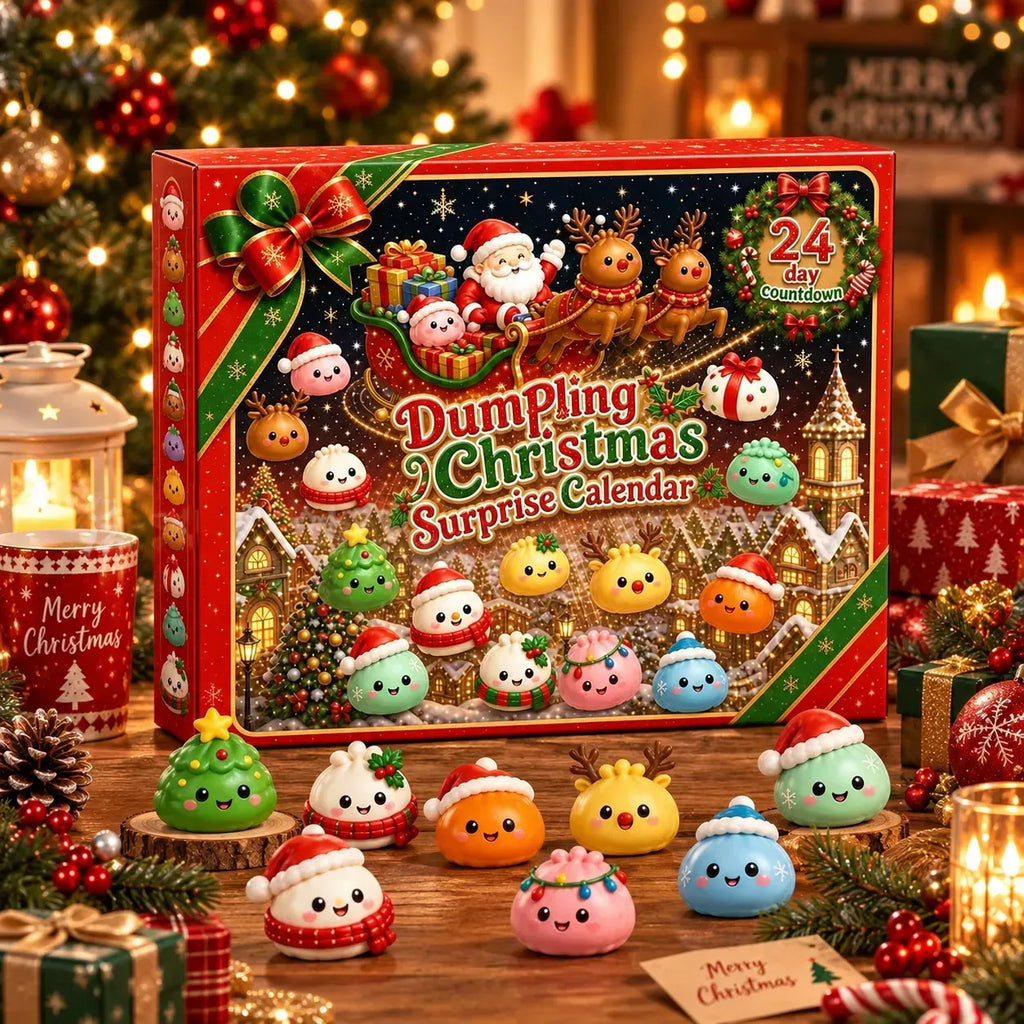 🎅 CHRISTMAS SPECIAL 50%OFF🔥 | 24 Days of Mini Squishies –🎄 Cute 2026 Advent Calendar with Daily Dumpling Surprises🎁