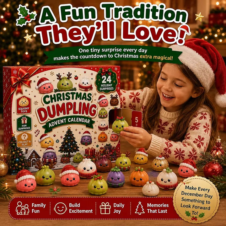 🎅 CHRISTMAS SPECIAL 50%OFF🔥 | 24 Days of Mini Squishies –🎄 Cute 2026 Advent Calendar with Daily Dumpling Surprises🎁