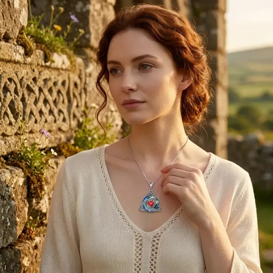 🔥LAST DAY 50% OFF - ✝️Birthstone Celtic Trinity Knot Necklace ✨