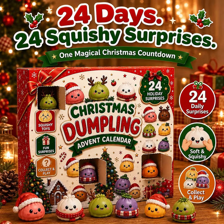 🎅 CHRISTMAS SPECIAL 50%OFF🔥 | 24 Days of Mini Squishies –🎄 Cute 2026 Advent Calendar with Daily Dumpling Surprises🎁