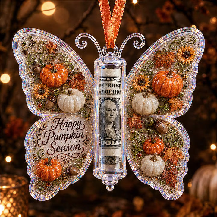 🦋🎃 Halloween Butterfly Cash Holder Ornament